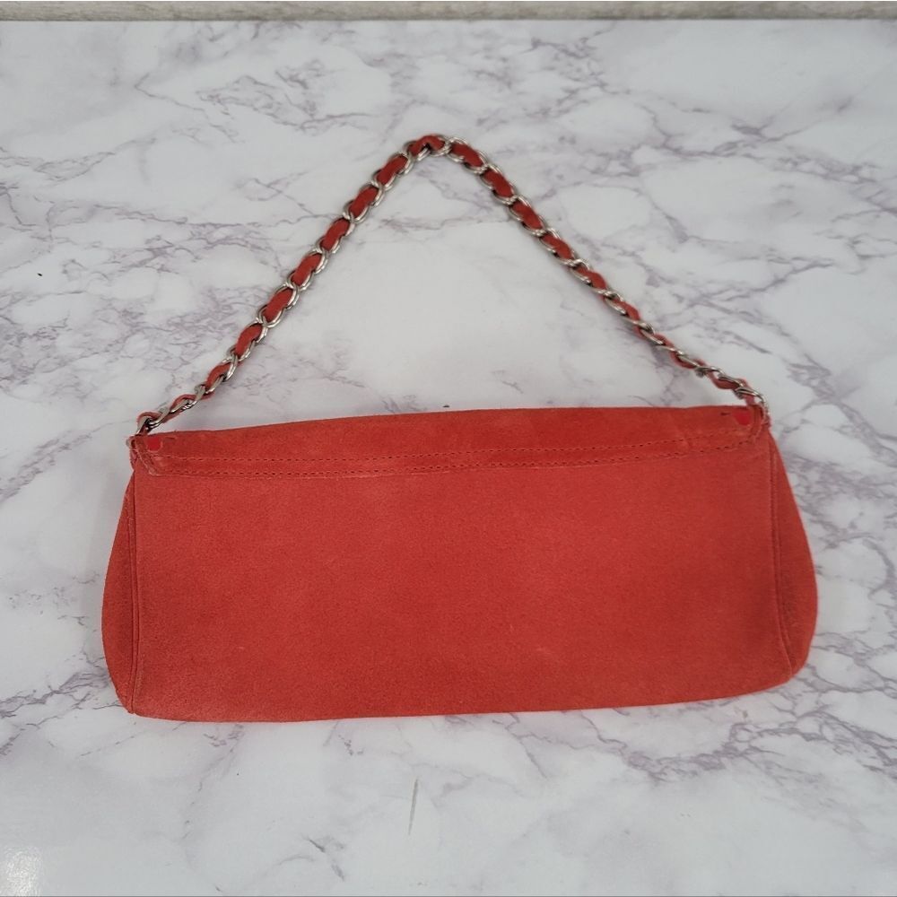 Banana Republic Y2K Red Suede Mini Shoulder Bag or Clutch - Picture 2 of 13